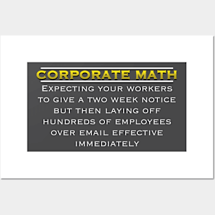 Corporate Math: The Hilarious Hypocrisy Unveiled Posters and Art